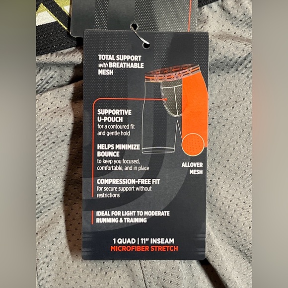 4 Jockey Breathable Mesh Mens Medium Quad Short Brief 11” Inseam Stability Pouch - Picture 11 of 12